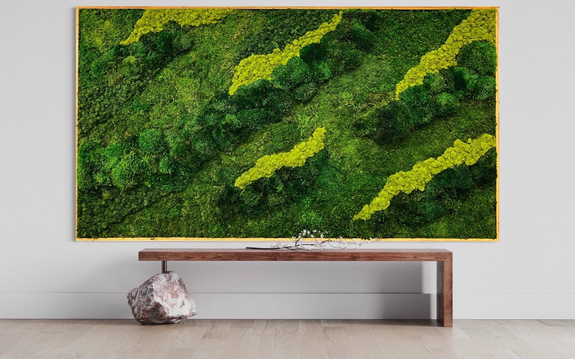 Textured Plant Framed Moss Wall Art