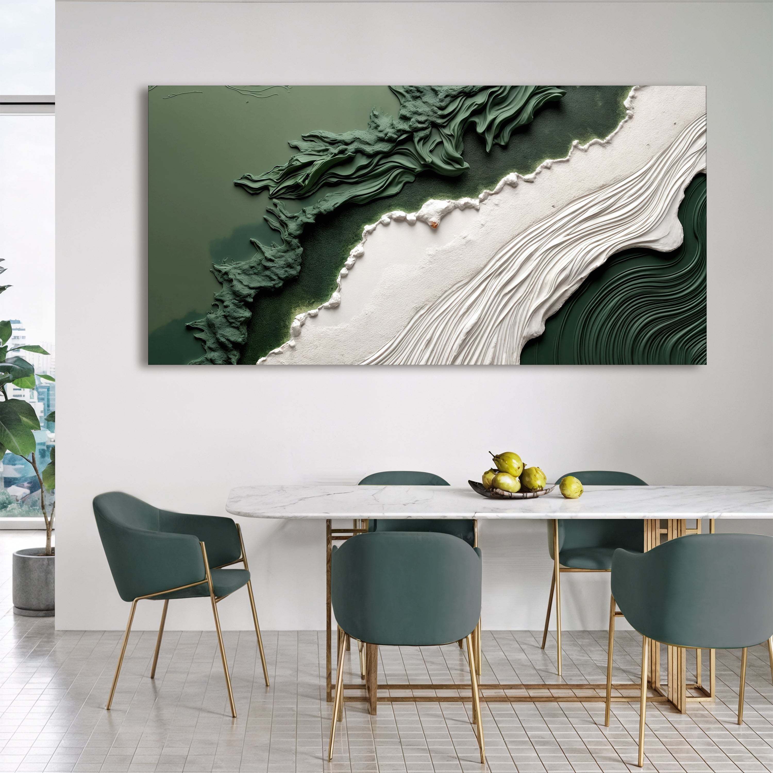 Green Rivers Abstract Wall Art VI – MossFusion