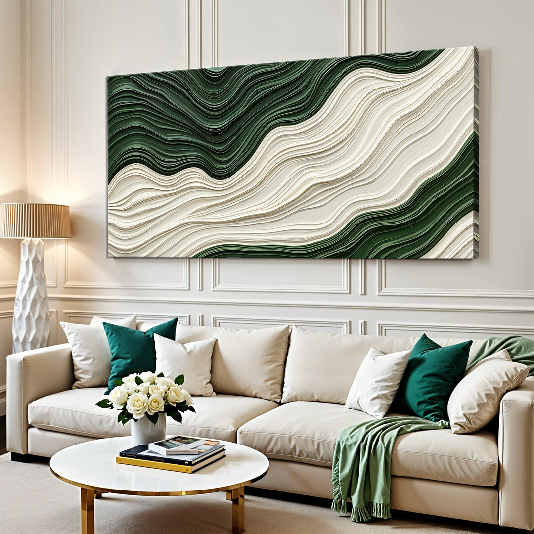 Green Rivers Abstract Wall Art VIII