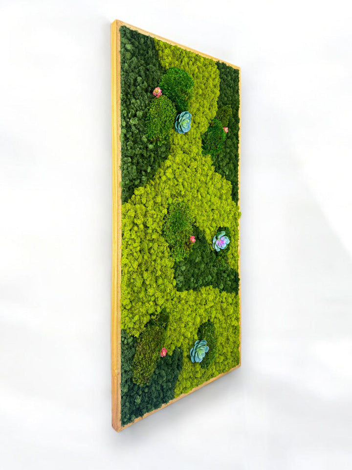 Pillow Moss with Faux Succulents - 28" x 60"