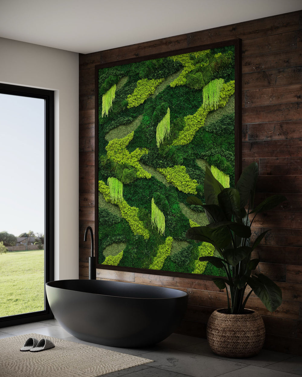 Moss Wall Art with Amaranthus - MossFusion