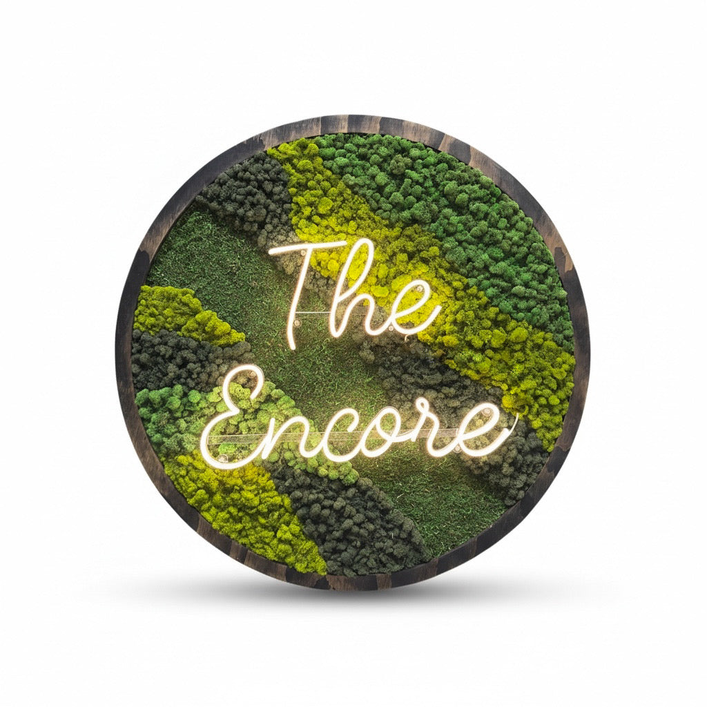 Customizable LED Neon Moss Art
