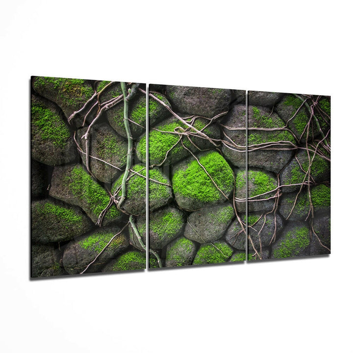 Mossy Stones Mega Glass Wall Art