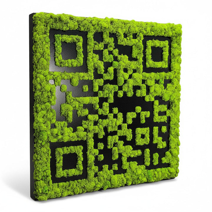 QR Code made with Preserved Moss