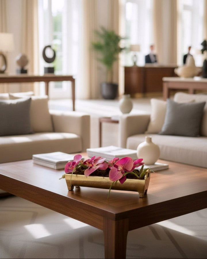 Golden Cylindrical Centerpiece