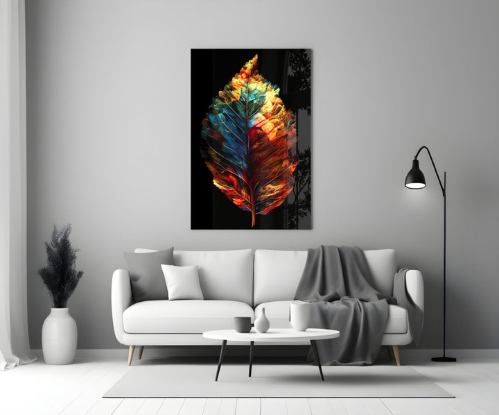 Autumn Leaf Glass Wall Art || Designer Collection