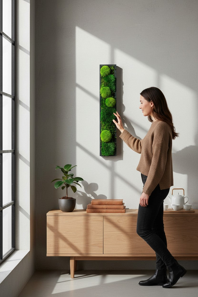 Framed Cushion Moss Wall Art Strips