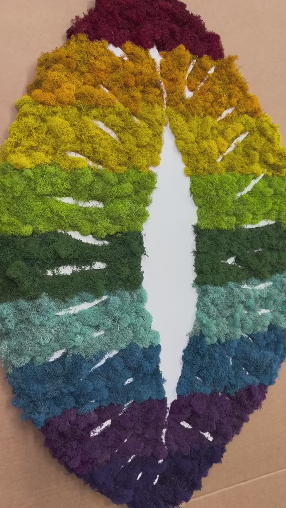 Rainbow Moss Wall Art - Moss Lips