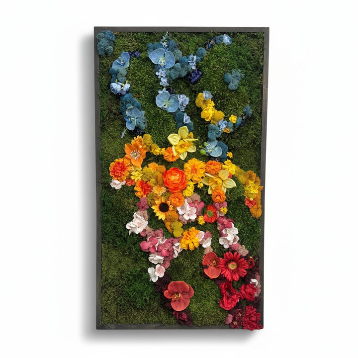 Rainbow Flora Framed Moss Art