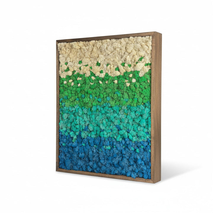 Marine Gradient Preserved Moss Art