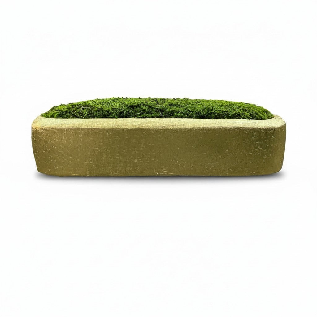 Golden Centerpiece with Preserved Moss