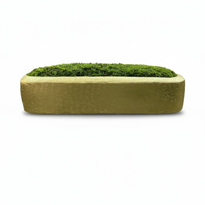 Golden Centerpiece with Preserved Moss