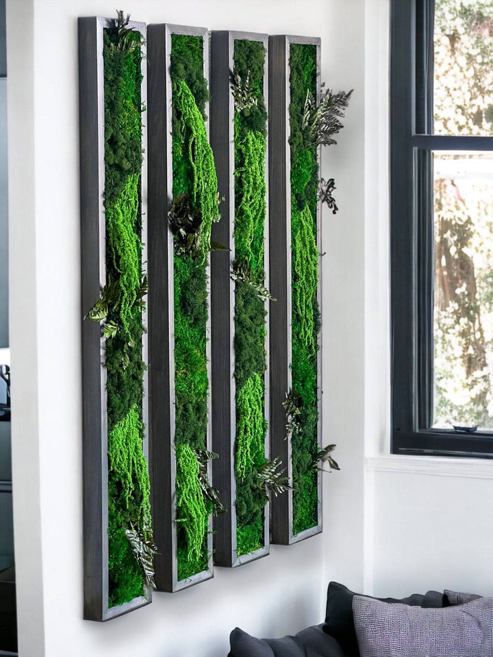 Floral Framed Moss Wall Art Strips - MossFusion