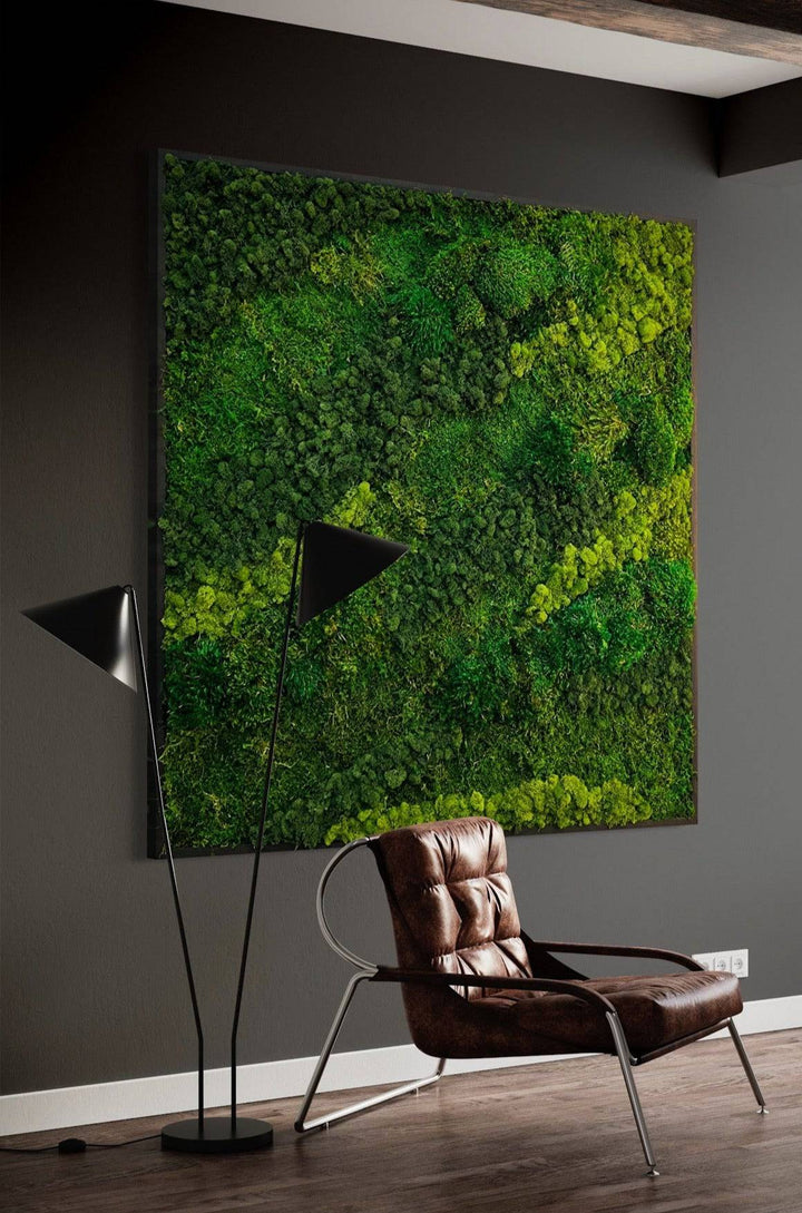 Large Preserved Moss Wall Art