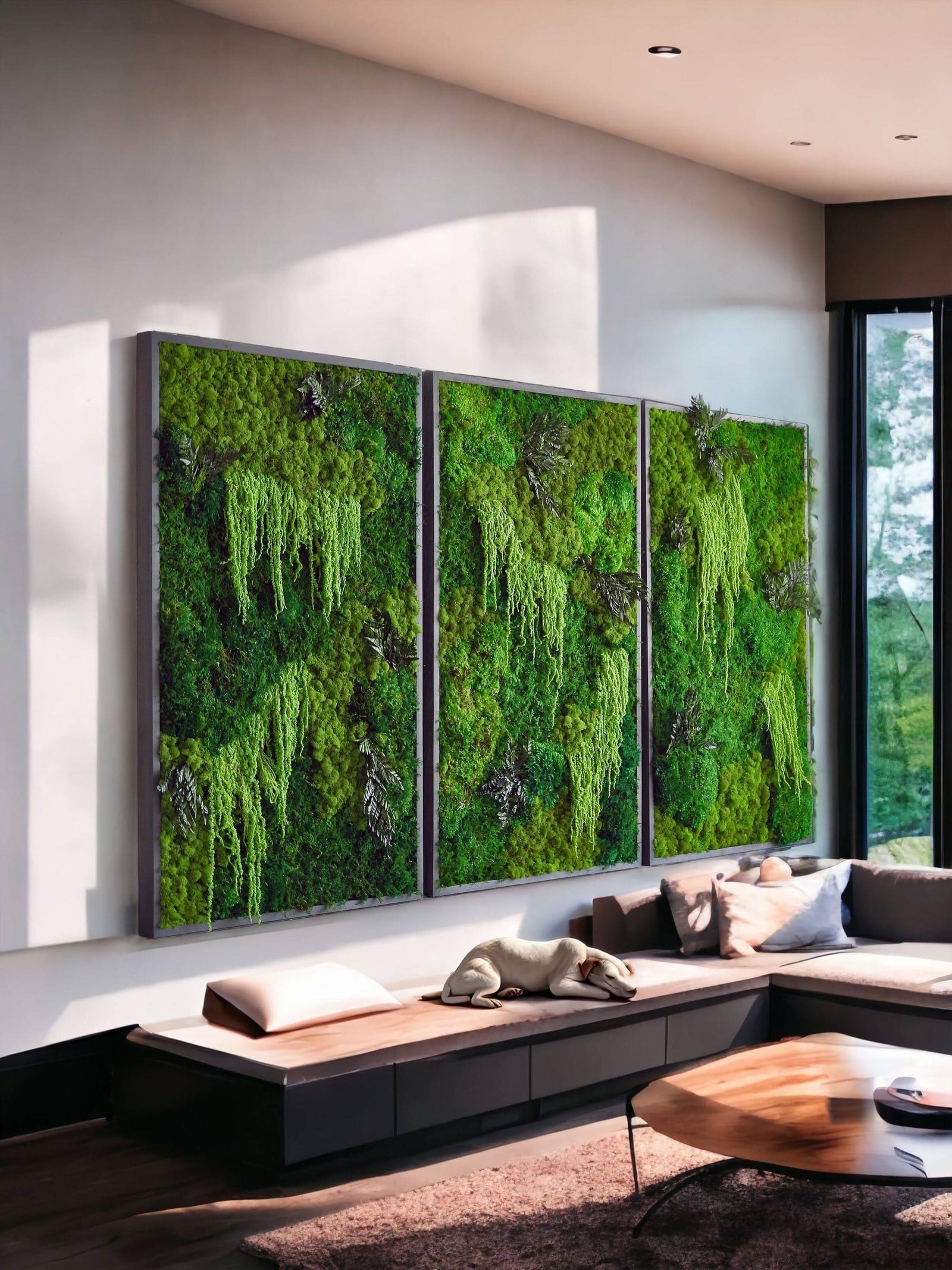 Moss Wall Art with Amaranthus - MossFusion